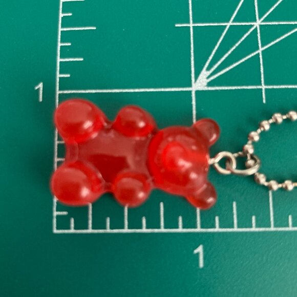 Gummy Bear Charm Necklace Cherry Red Resin 19" Ball Chain Ardene NWT Cute - Picture 7 of 9